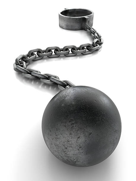 ball-and-chain-isolated-with-clipping-path-picture-id182718303